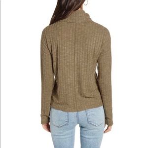 bp | Tops | Bp Cozy Ribbed Turtleneck Top Olive Green | Poshmark